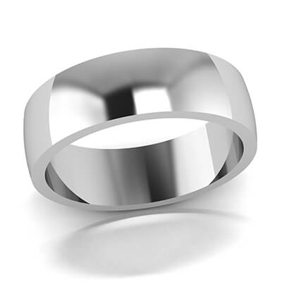 Low dome 6 mm comfort fit wedding band