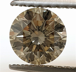 Picture of 0.82 Carats, Round Diamond with Very Good Cut, Fancy Champagne color, VS2 Clarity and Certified By EGS/EGL