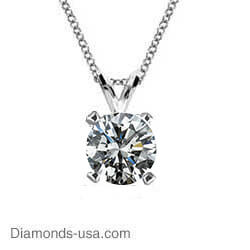 Picture of 0.53 carat natural diamond F SI1 Solitaire Pendant