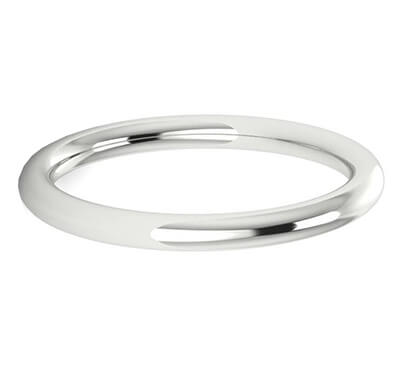 2 mm tubular wedding band