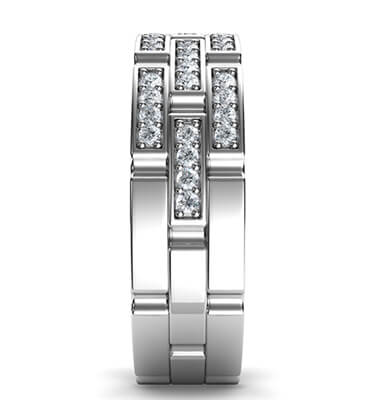 7 mm, 0.52 carat diamonds, set half way around, man band