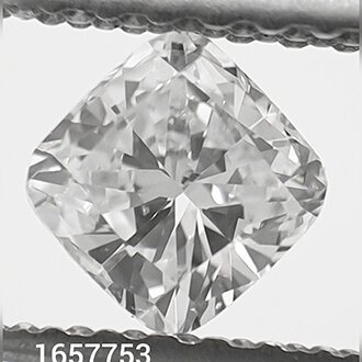 0.35 Carats, Cushion natural diamond with Ideal Cut, D Color, VS2 Clarity and Certified By CGL