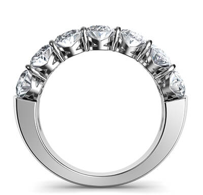 7 anillos de diamantes ovalados naturales, 0.40 quilates cada uno