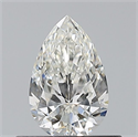Natural Diamond 0.50 Carats, Pear with  Cut, H Color, VVS2 Clarity and Certified by GIA