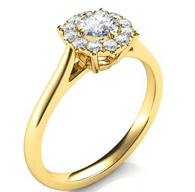 Engagement ring settings for smaller diamonds, 0.20 to 0.60 carats