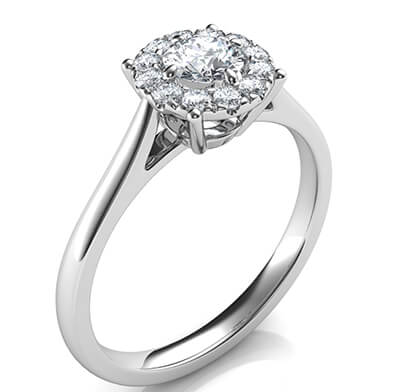 Engagement ring settings for smaller diamonds, 0.20 to 0.60 carats