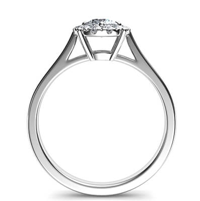 Configuración de anillo de compromiso para diamantes más pequeños, de 0,20 a 0,60 quilates