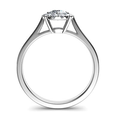 Configuración de anillo de compromiso para cojín de diamantes más pequeños, 0.20 a 0.60 quilates