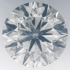 Picture of 2.07carat Round natural diamond H SI2, Ideal cut and certified by IGL