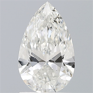 Picture of Natural Diamond 1.00 Carats, Pear with  Cut, H Color, SI2 Clarity and Certified by GIA