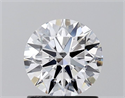 Lab Grown Diamond 1.09 Carats, Round with Ideal Cut, D Color, VS1 Clarity and Certified by IGI