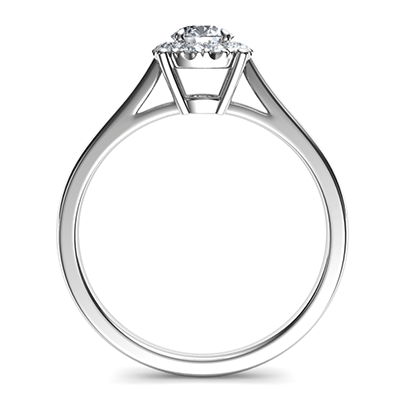  Delicate Halo Engagement ring settings for smaller round diamonds, 0.20 to 0.60 carat