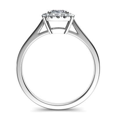 Anillo de compromiso Princess Delicate PreSet Halo de 0,53 quilates