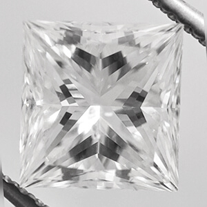 Picture of 2.07 Carats, Princess natural diamond with ideal cut, G color, VS2 clarity and certified by CGL