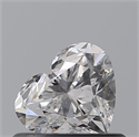 Natural Diamond 0.52 Carats, Heart with  Cut, D Color, SI2 Clarity and Certified by IGI