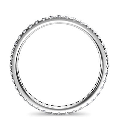 2.5mm Eternity Wedding ring, 0.44 carats