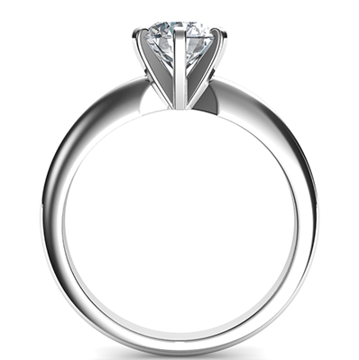 6 prongs Classic solitaire engagement ring settings