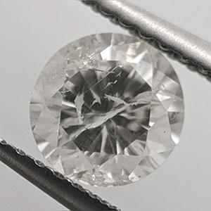 Picture of 0.85 Carats,  Round Diamond, Very Good Cut, I color I1 clarity and  Certified by CGL