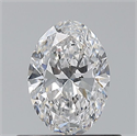 Natural Diamond 0.50 Carats, Oval with  Cut, D Color, VS1 Clarity and Certified by GIA