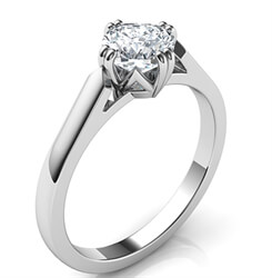 Picture of 2 mm low profile solitaire engagement ring