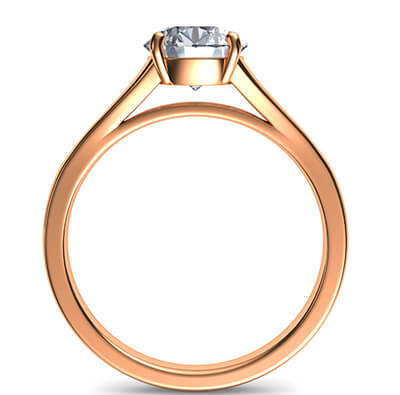 Rose Gold Split band Solitaire engagement ring for all diamond shapes