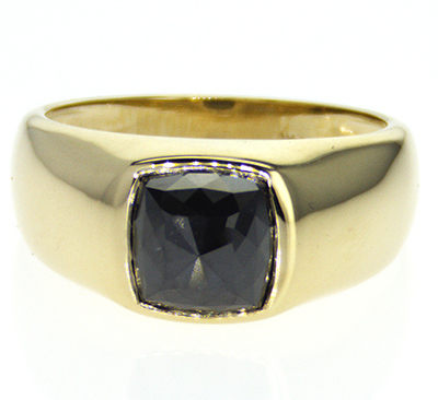 Men Signet ring mounting for larger stones 2 to 5 carats