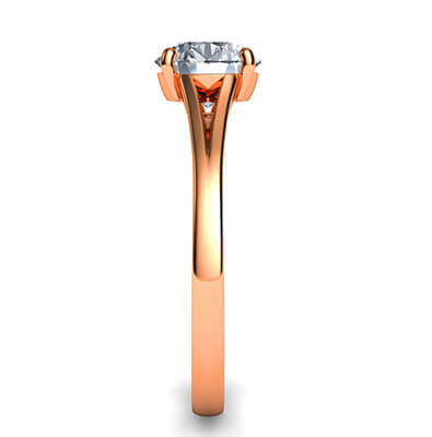  Low Profile Split band Solitaire engagement ring for all diamond shapes-Yolanda
