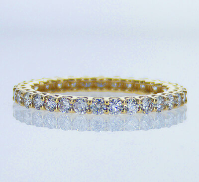 The waves anniversary eternity diamond ring, 0.93c Average G VS1