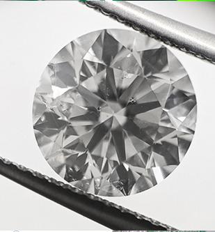 Picture of 2.53 carat Round natural diamond F SI1, Ideal- cut and certified by CGL