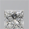 Natural Diamond 1.50 Carats, Princess with  Cut, H Color, VVS1 Clarity and Certified by GIA