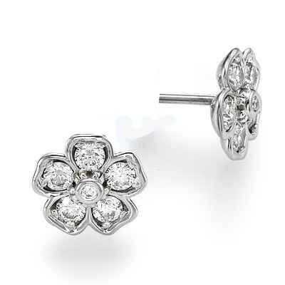 1/2 carat diamond Hearts Flower earring studs