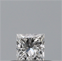 Natural Diamond 0.23 Carats, Princess with  Cut, F Color, VVS2 Clarity and Certified by GIA