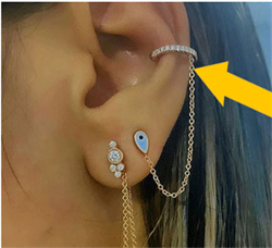 Foto Set de pendientes de diamantes y enemas de