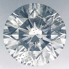 0.21 carat, Round diamond E color SI2 clarity Enhanced