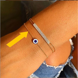 Picture of Evil eye bracelet, Gold and enamel