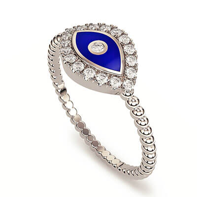 Anillo de ojo con diamantes