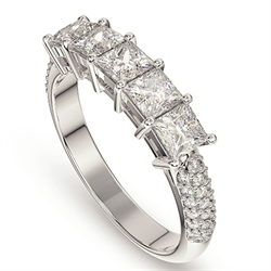 Picture of Five Princess diamond ring