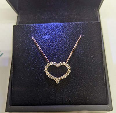 Diamonds Heart necklace