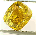 1,01 quilates, diamante cojín con muy buen corte, color amarillo vivo elegante mejorado, claridad SI1 y certificado por CGL