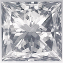 1,02 quilates, diamante princesa con talla ideal, color D, claridad VS1 y certificado por CGL