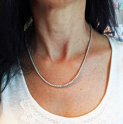 10 carats Tennis diamond necklace 