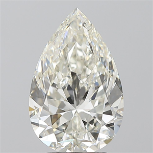 Picture of Natural Diamond 3.50 Carats, Pear with  Cut, H Color, SI1 Clarity and Certified by IGI