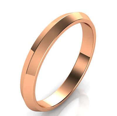 3mm Knife Edge Woman's wedding ring.