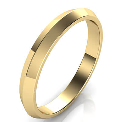 3mm Knife Edge Woman's wedding ring.