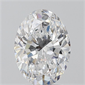 Natural Diamond 1.50 Carats, Oval with  Cut, D Color, SI2 Clarity and Certified by GIA