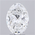 Natural Diamond 3.01 Carats, Oval with  Cut, E Color, VS2 Clarity and Certified by GIA