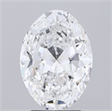 Natural Diamond 3.01 Carats, Oval with  Cut, E Color, VS2 Clarity and Certified by GIA