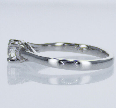 Ready to ship, 0.56 carat F SI1 Ideal-Cut, solitaire engagement ring, In - 14K White Yellow and Rose gold.