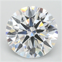 Lab Grown Diamond 3.02 Carats, Round with Ideal Cut, D Color, VVS1 Clarity and Certified by IGI