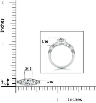 Anillo de compromiso solitario con configuración de nudo celta para todas las formas